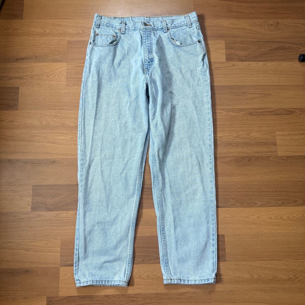 Men's Vintage 90's Nuovo Country Seat Light Wash Denim Blue Jeans Sz 32 x 30 VTG